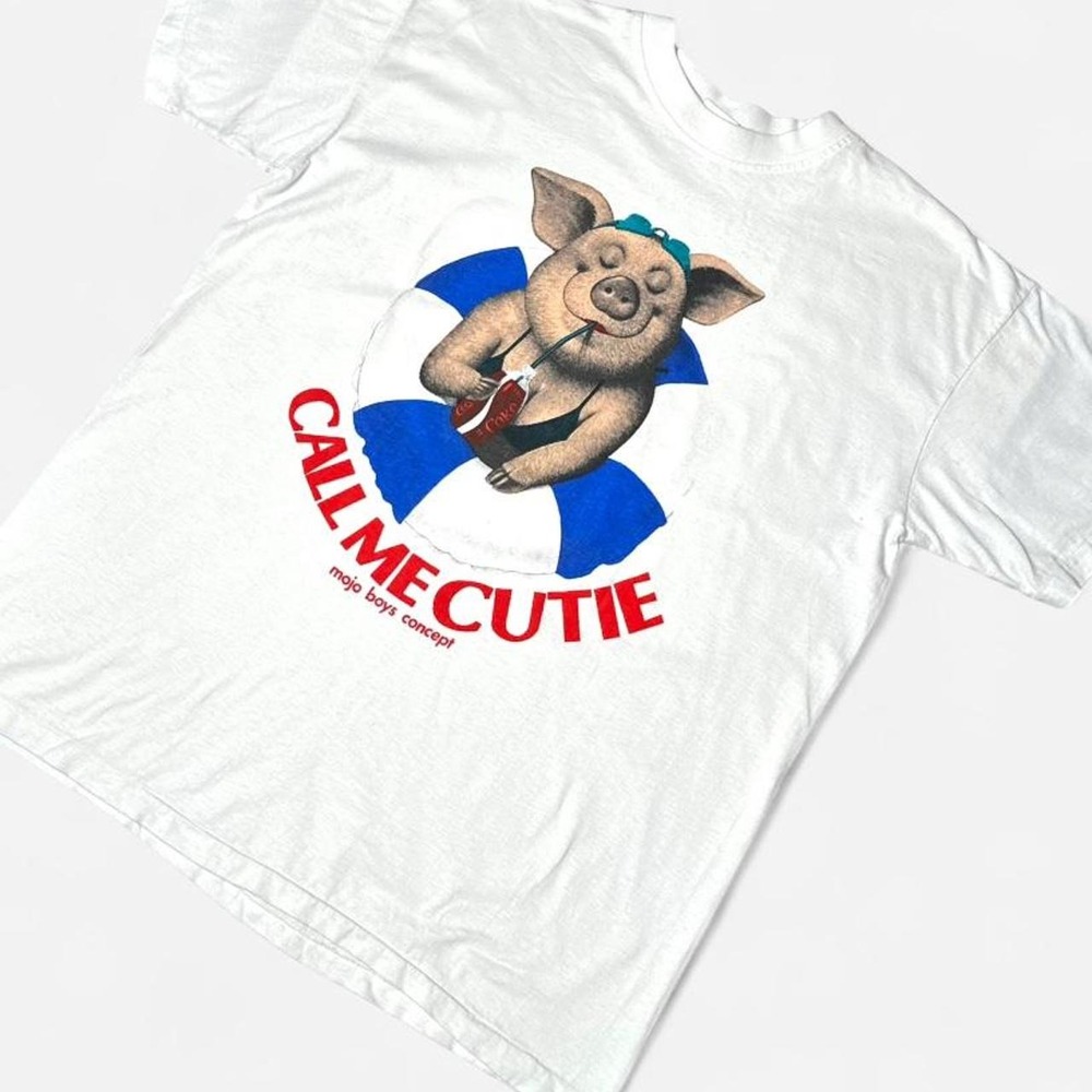 Vintage 90s T Shirt, Call Me Cutie, Mojo Boys, Size Small